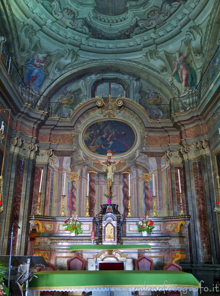 Candelo (Biella, Italy) - Back wall of the apse of the Church of San Pietro